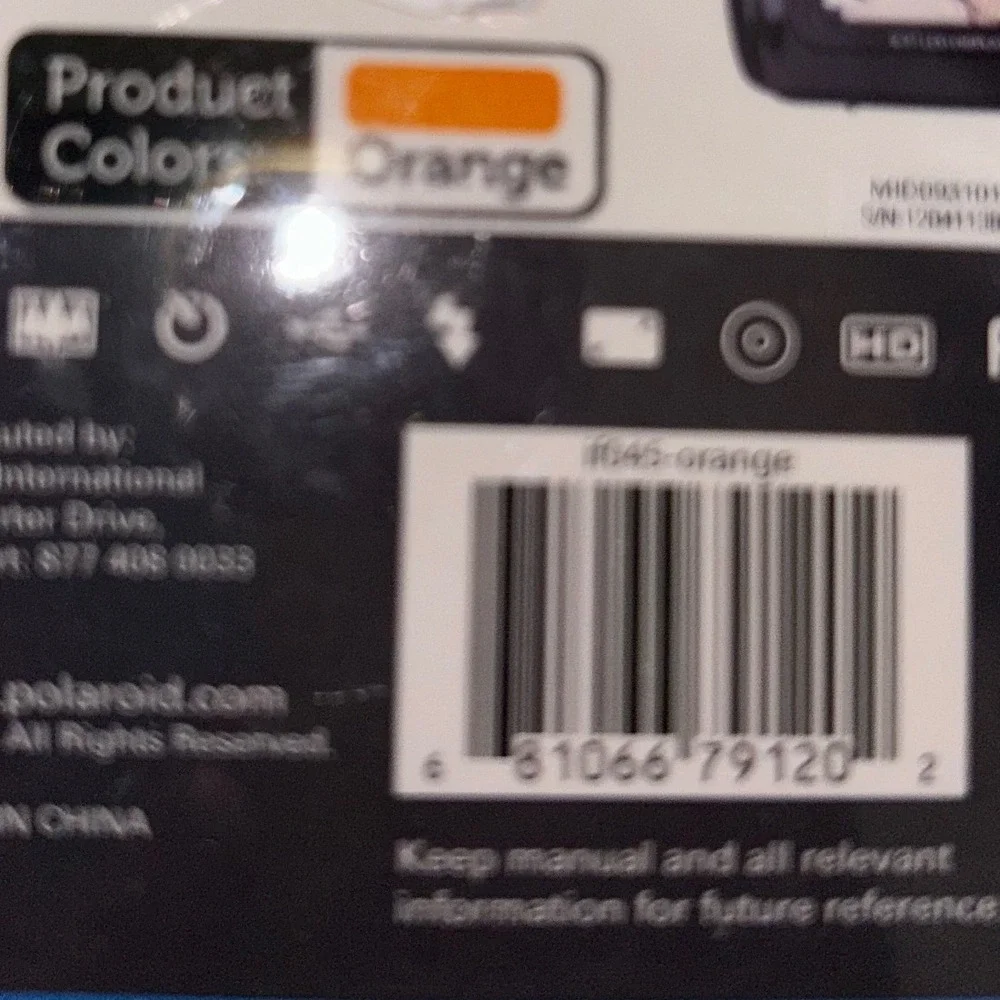 Polaroid iF045 14MP Dual‎ Screen Waterproof Digital Camera Orange New NIB